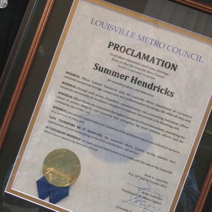 Louisville Metro Council honors Summer Hendricks